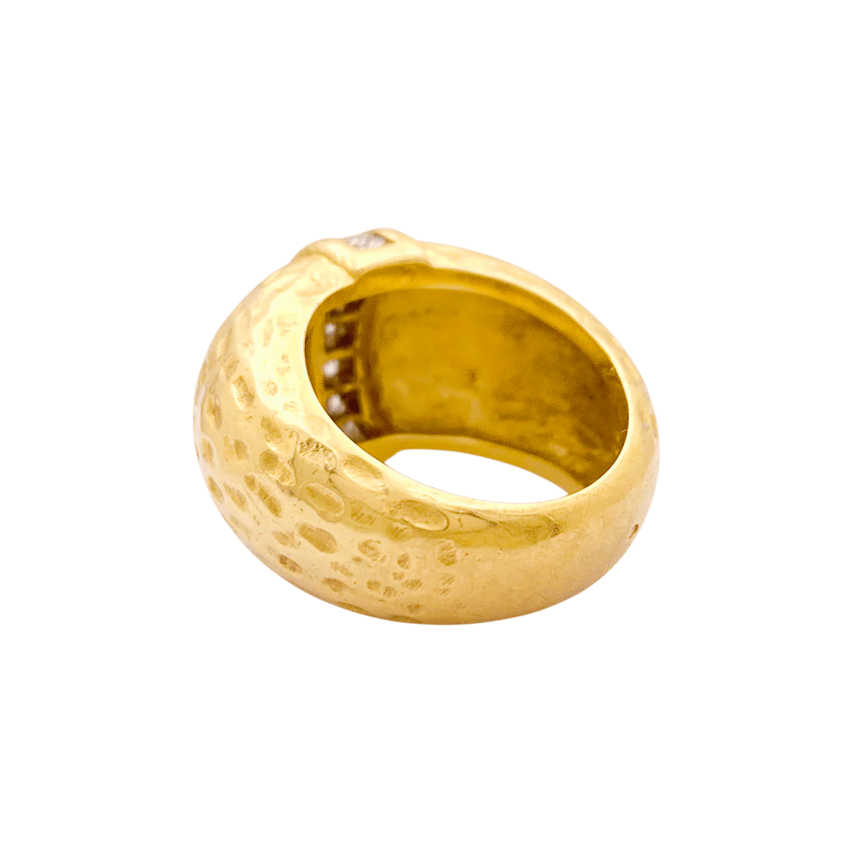 Bague Jonc or jaune et diamants - Image 3