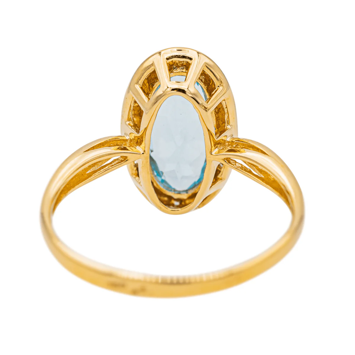 Bague en or jaune, topaze et diamants - Image 6