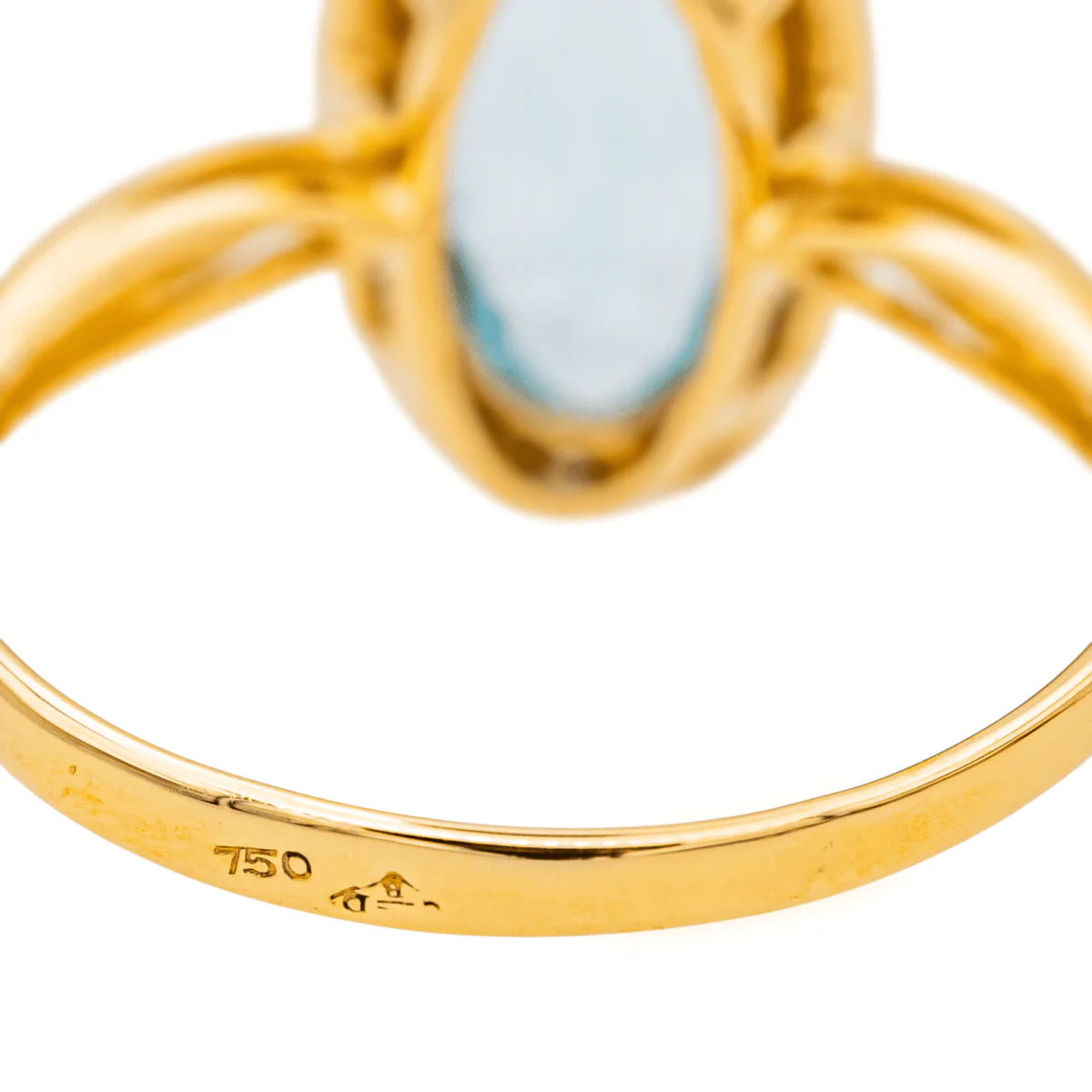Bague en or jaune, topaze et diamants - Image 7