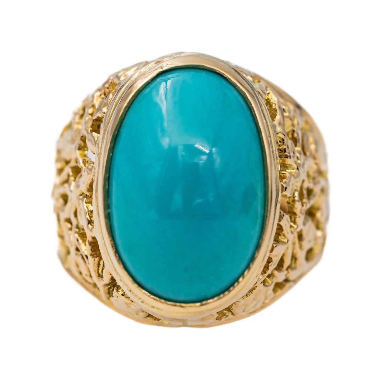 Bague en Or jaune et Turquoise