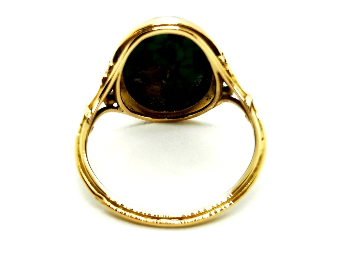 Bague Or jaune Turquoise - Image 5