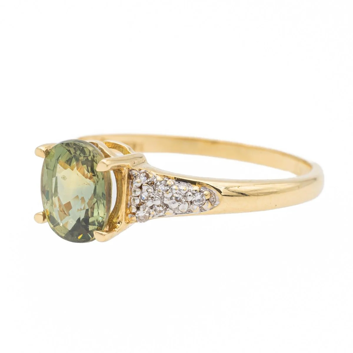 Bague Or jaune Zircon - Image 3