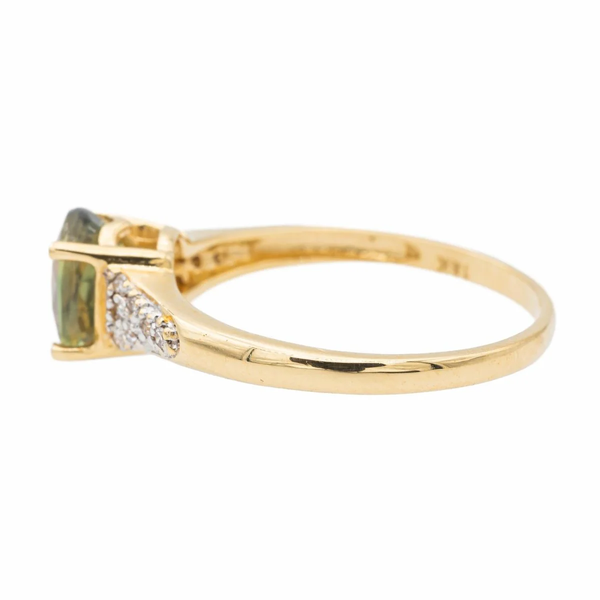 Bague Or jaune Zircon - Image 4
