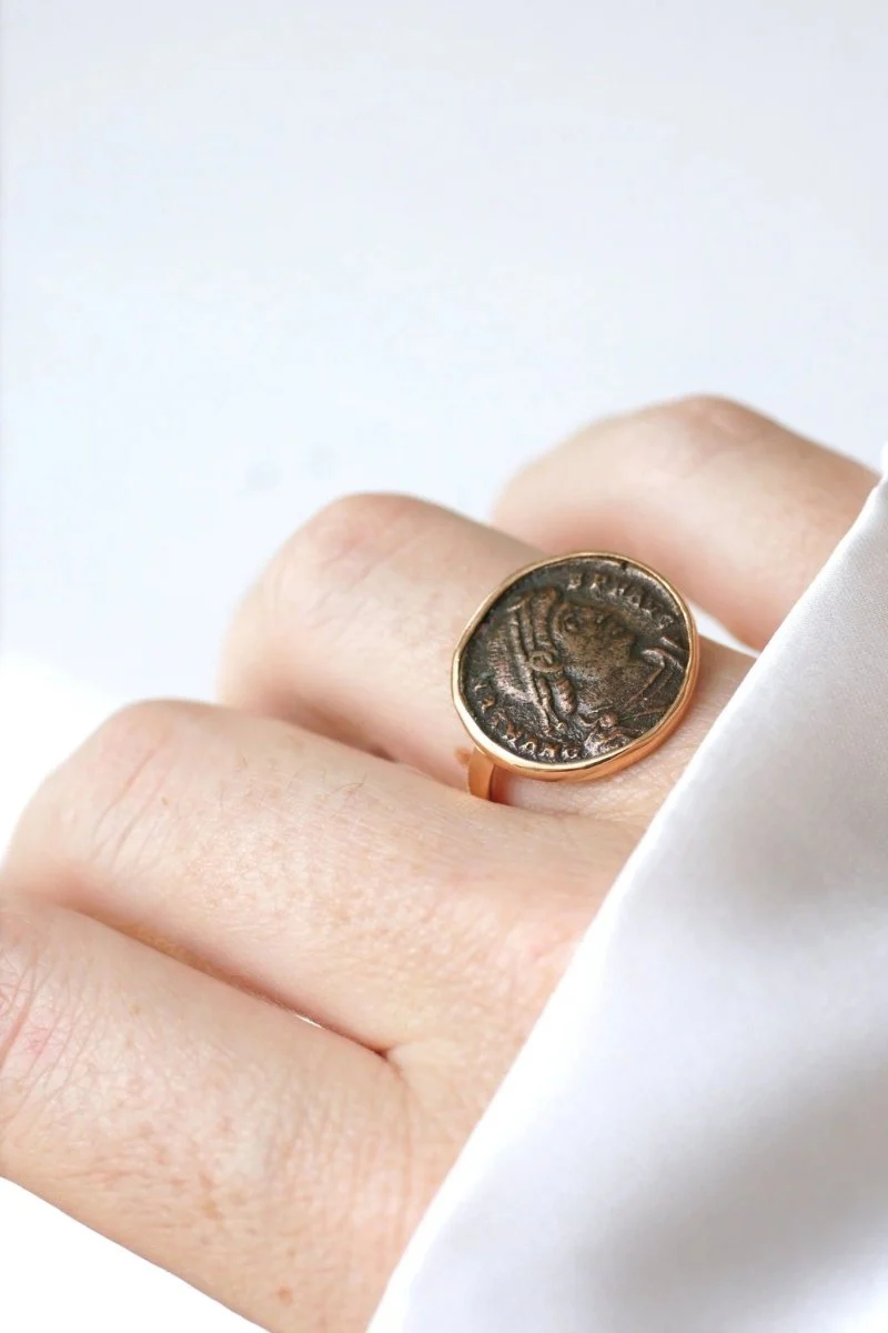 Bague pièce romaine Flavius Valens - Image 3
