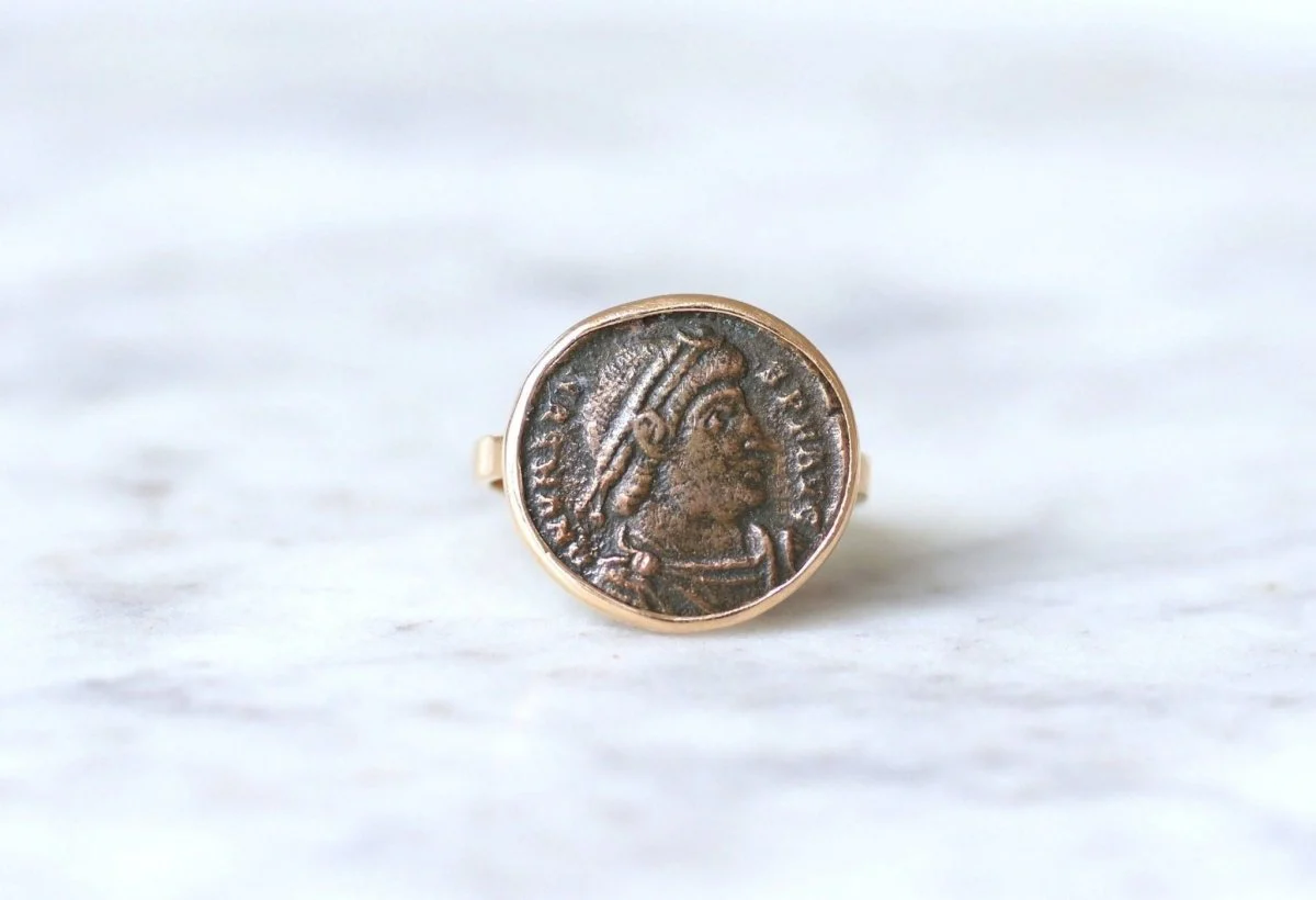 Bague pièce romaine Flavius Valens - Image 4