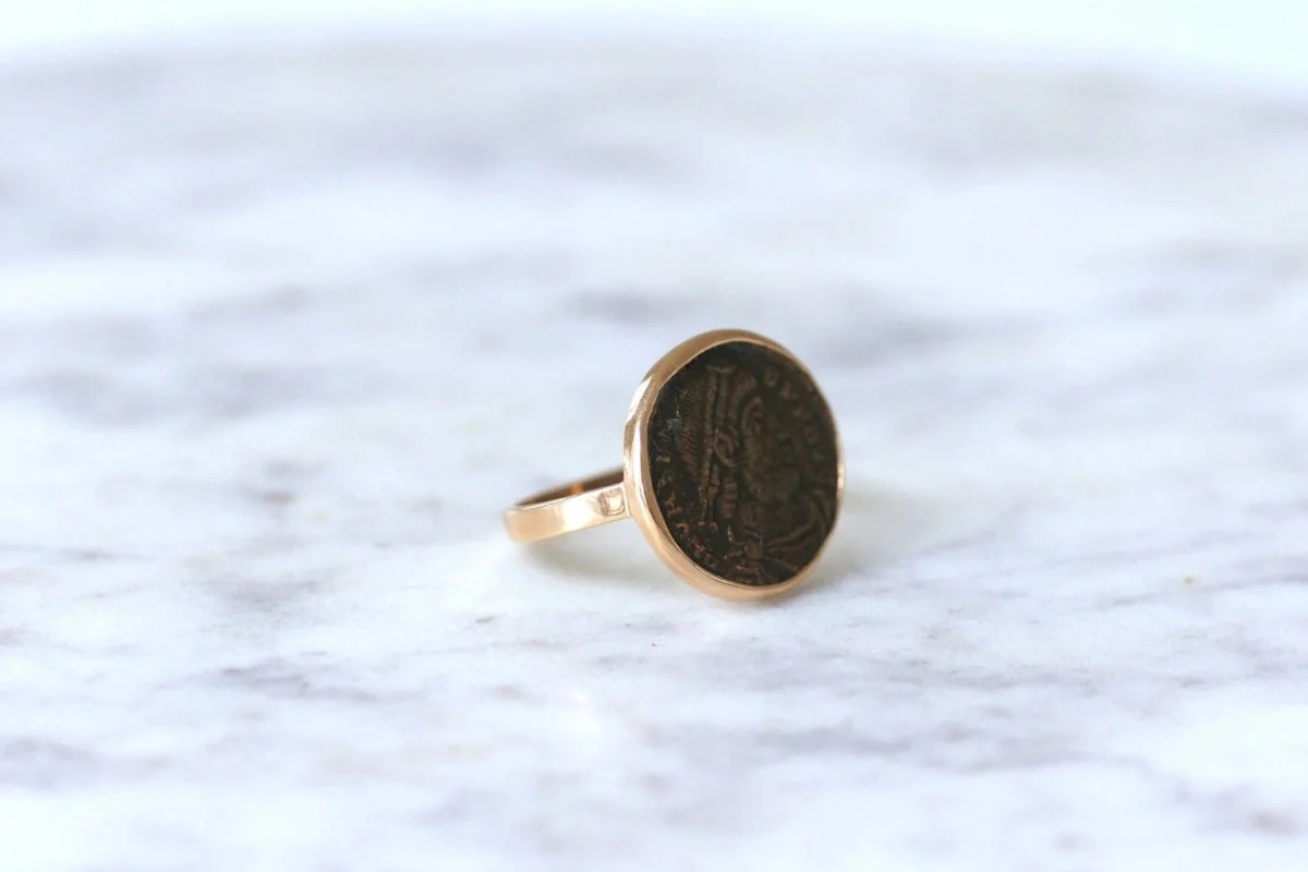 Bague pièce romaine Flavius Valens - Image 7