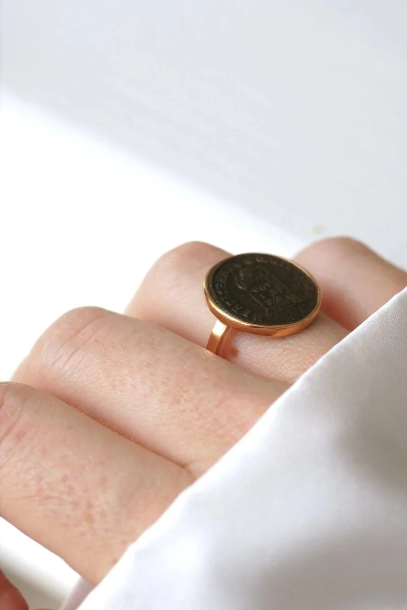 Bague pièce romaine Nummus - Image 3