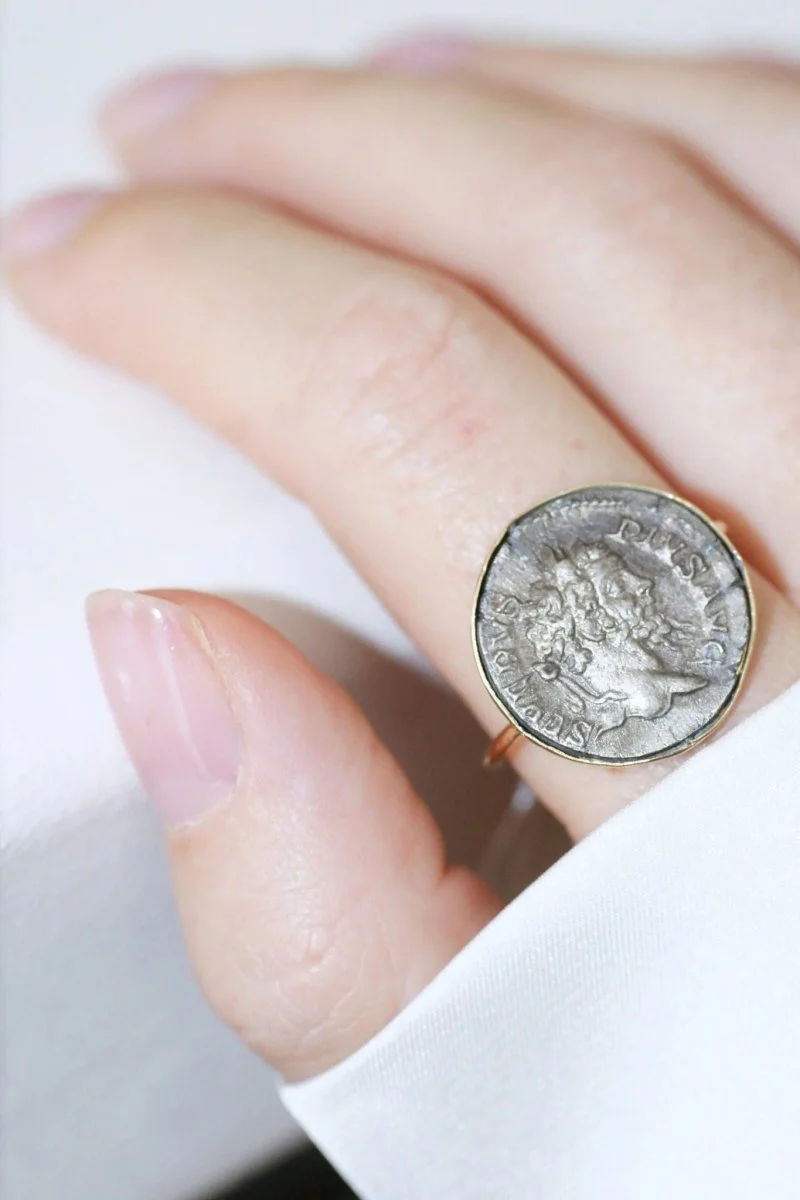 Bague pièce romaine Septime Sévère