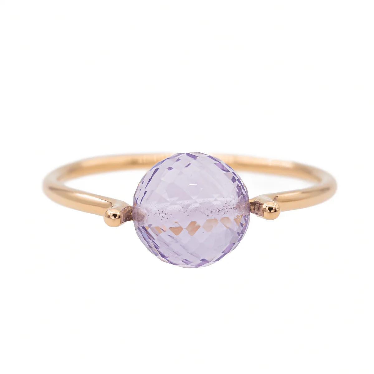 Bague Or rose Améthyste