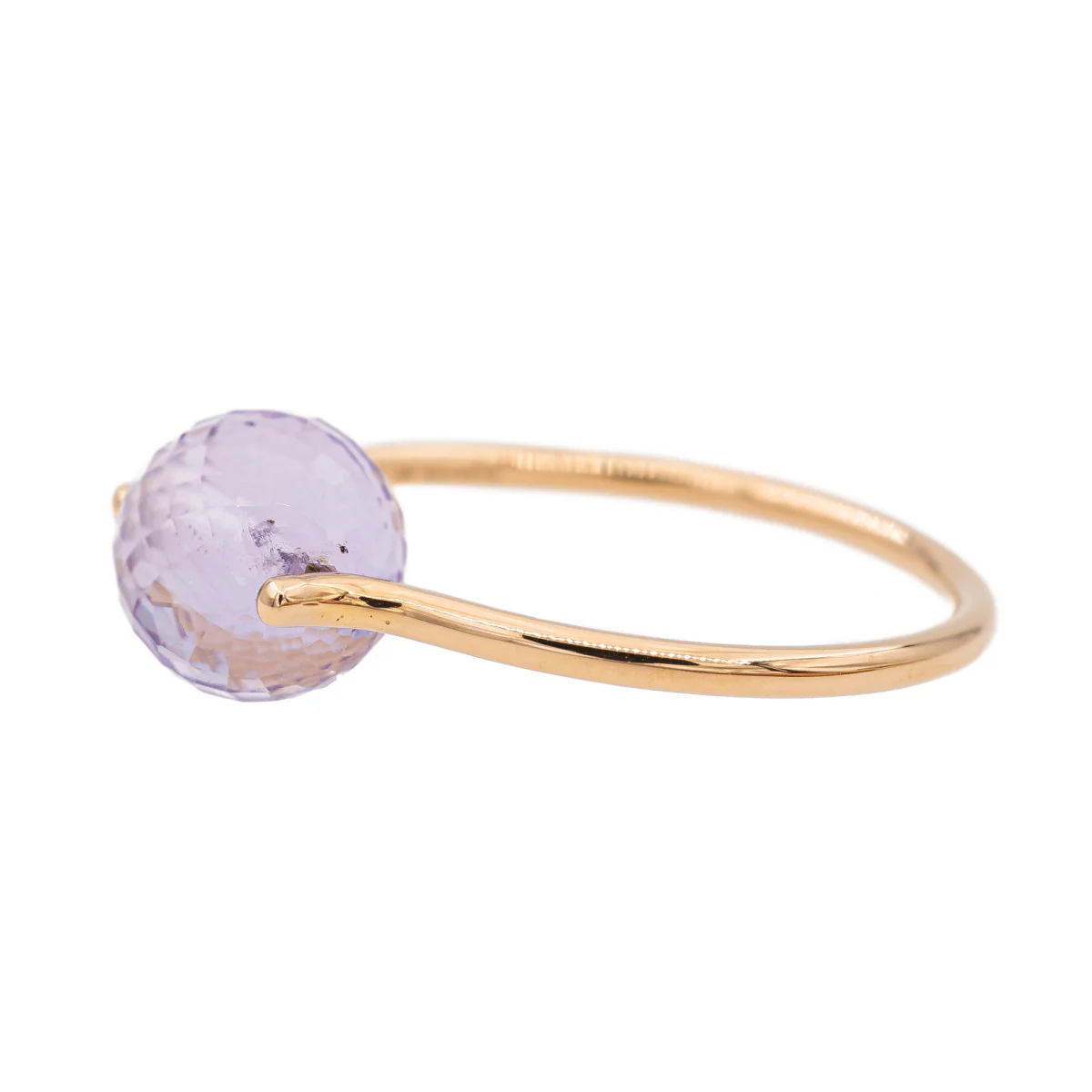 Bague Or rose Améthyste - Image 4