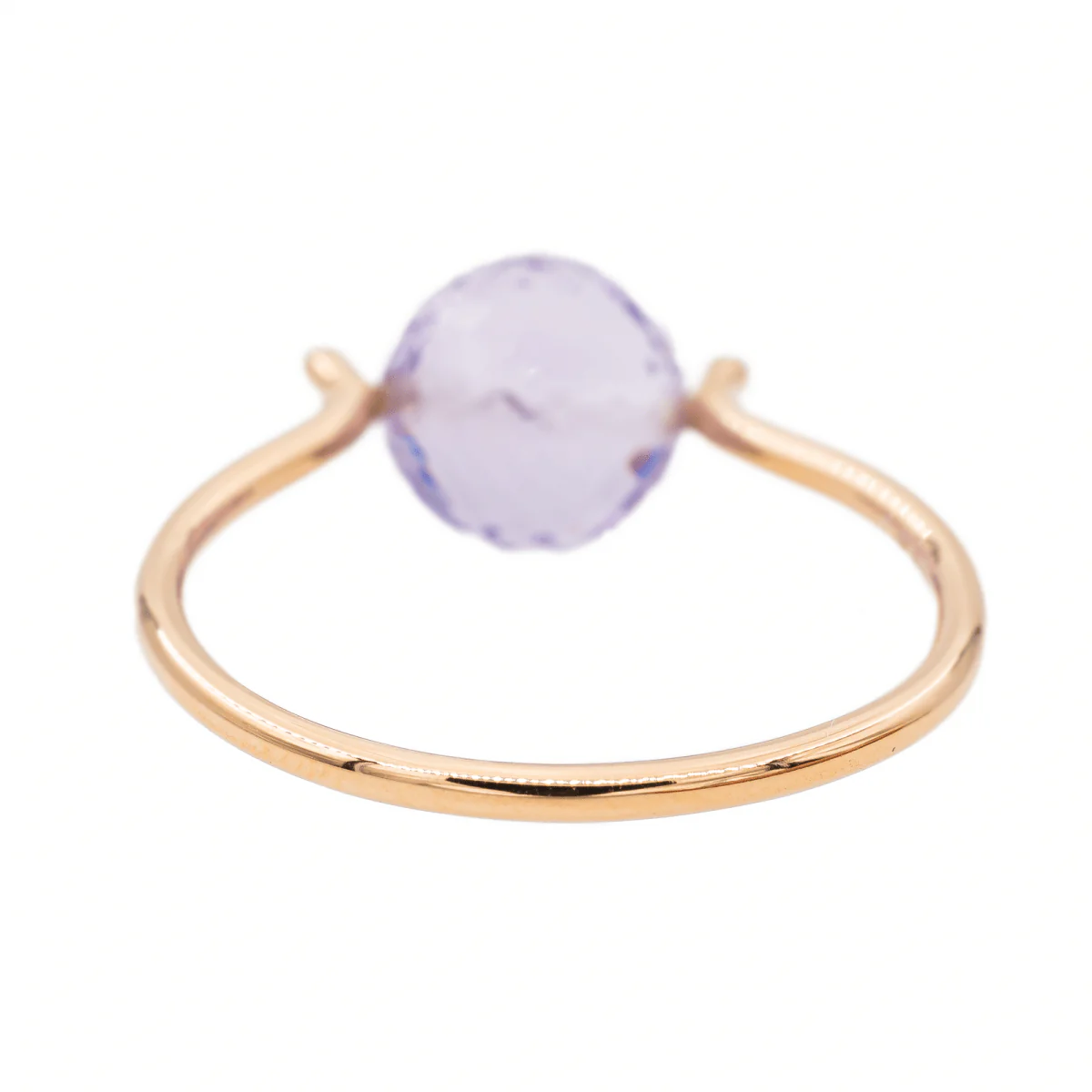 Bague Or rose Améthyste - Image 5