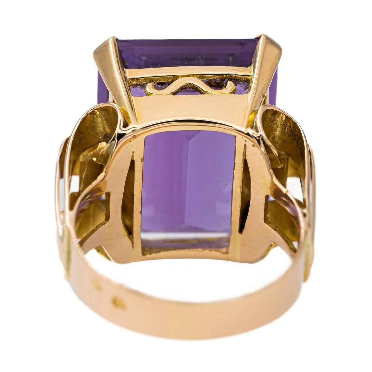 Bague Or rose Améthyste - Image 5