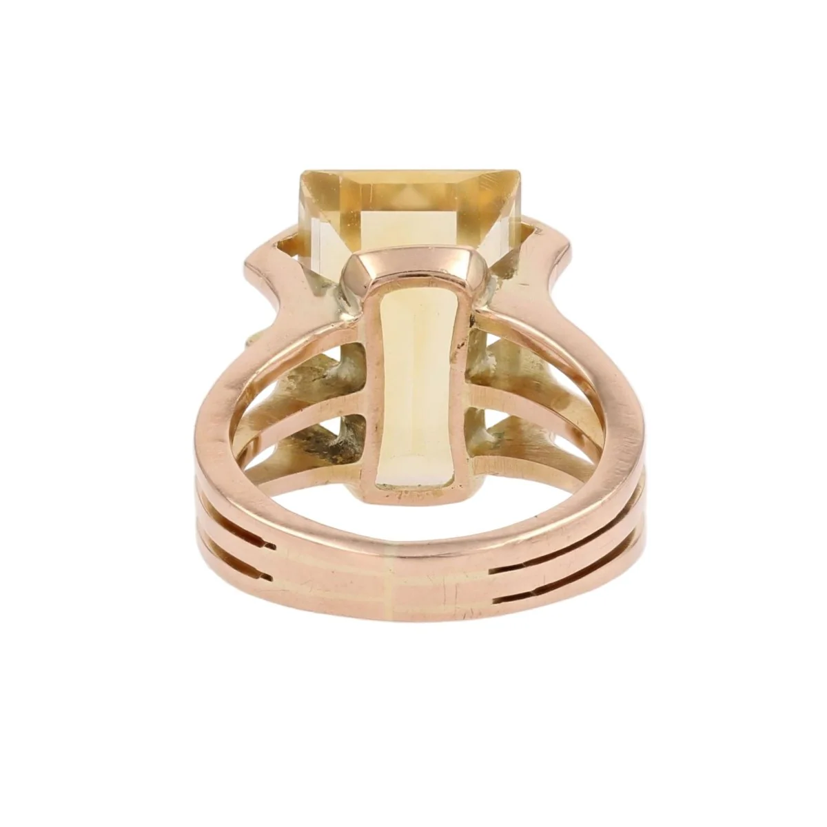 Bague Cocktail en or rose et citrine - Image 4