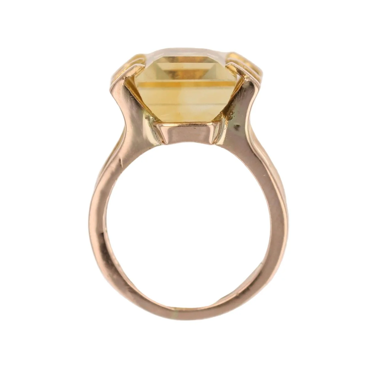 Bague Cocktail en or rose et citrine - Image 6