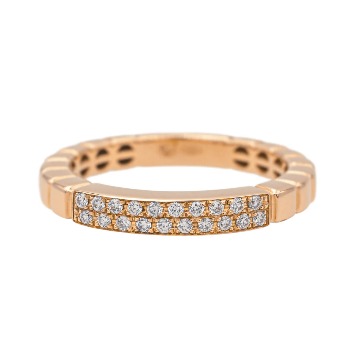 Bague Solitaire en or rose et diamants