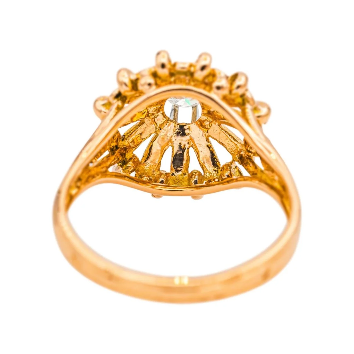 Bague Solitaire en or rose et diamant - Image 5