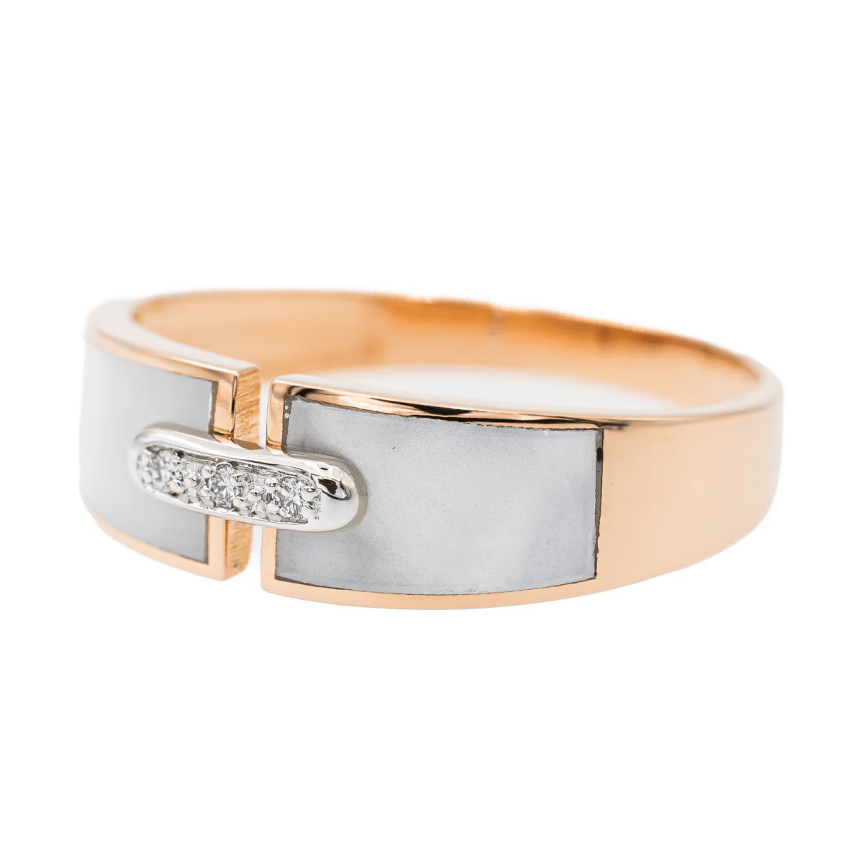 Bague Or rose Diamant - Image 3