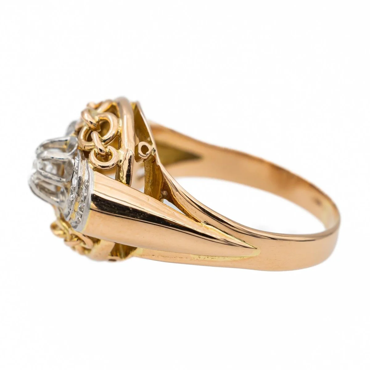 Bague en or rose et diamant - Image 4