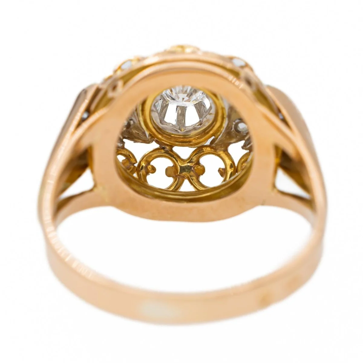 Bague en or rose et diamant - Image 5