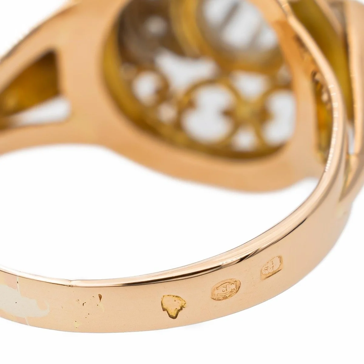 Bague en or rose et diamant - Image 6