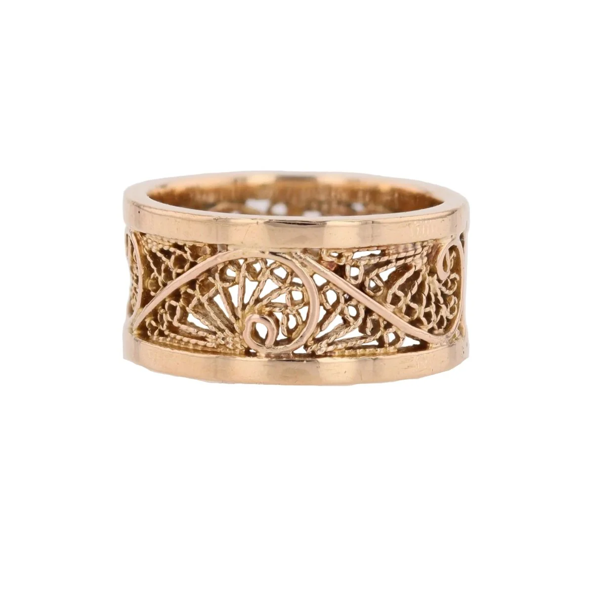 Bague Bandeau en or rose - Image 3
