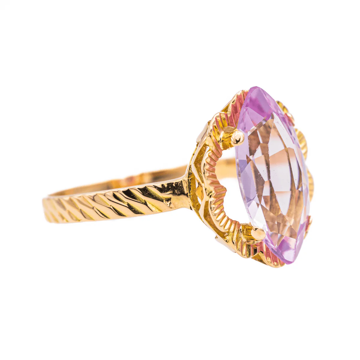 Bague Or rose Kunzite - Image 7