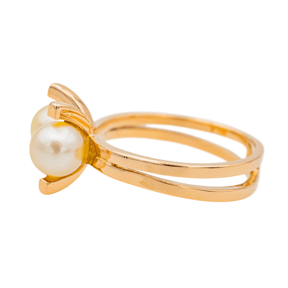 Bague en or rose et perles - Image 4
