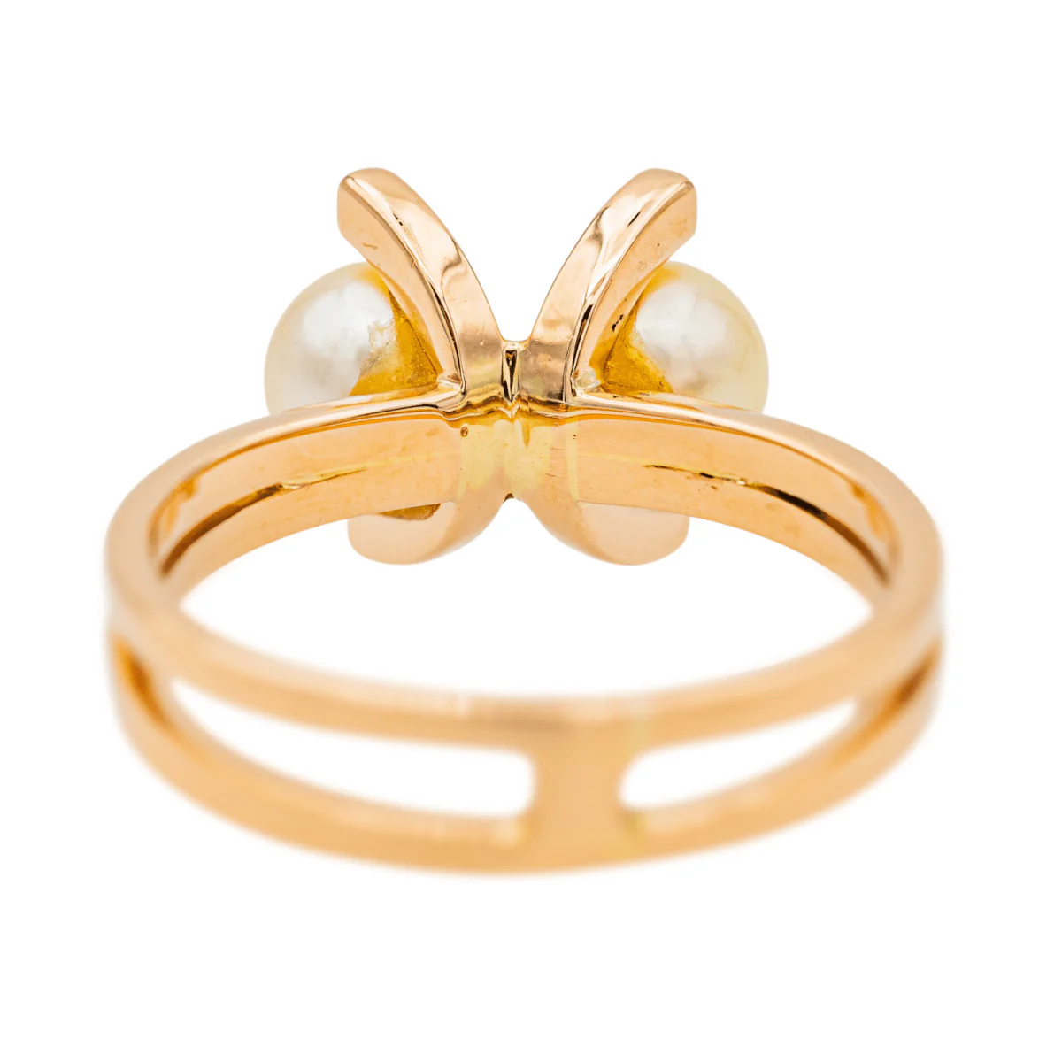 Bague en or rose et perles - Image 5