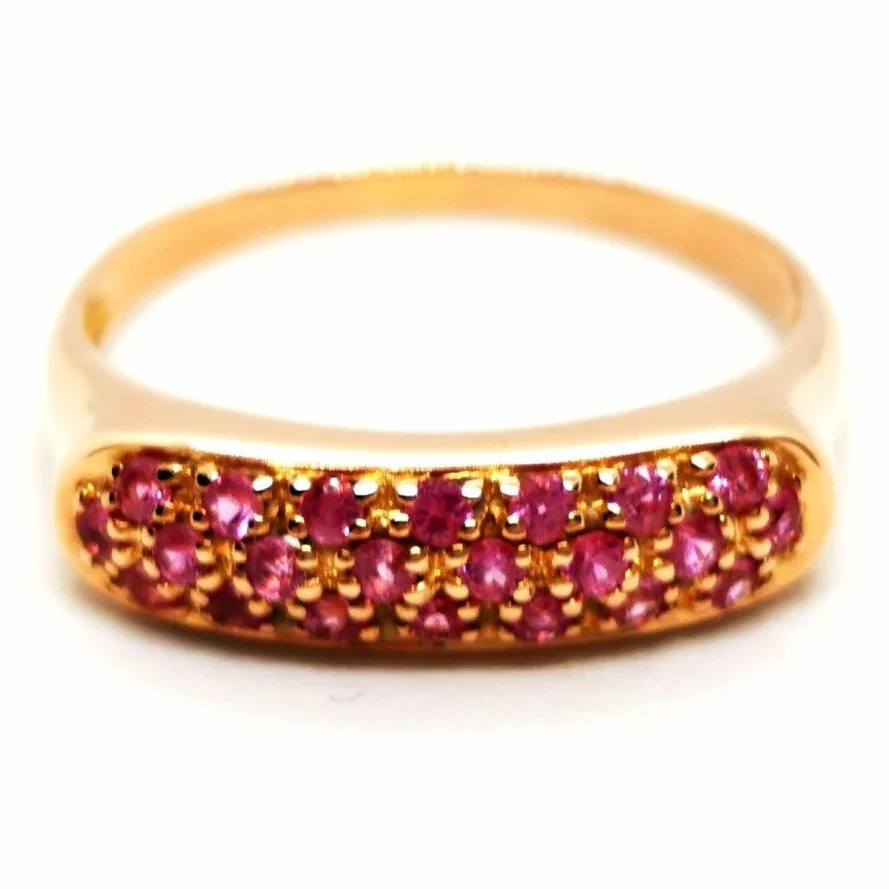 Bague Or rose Saphir