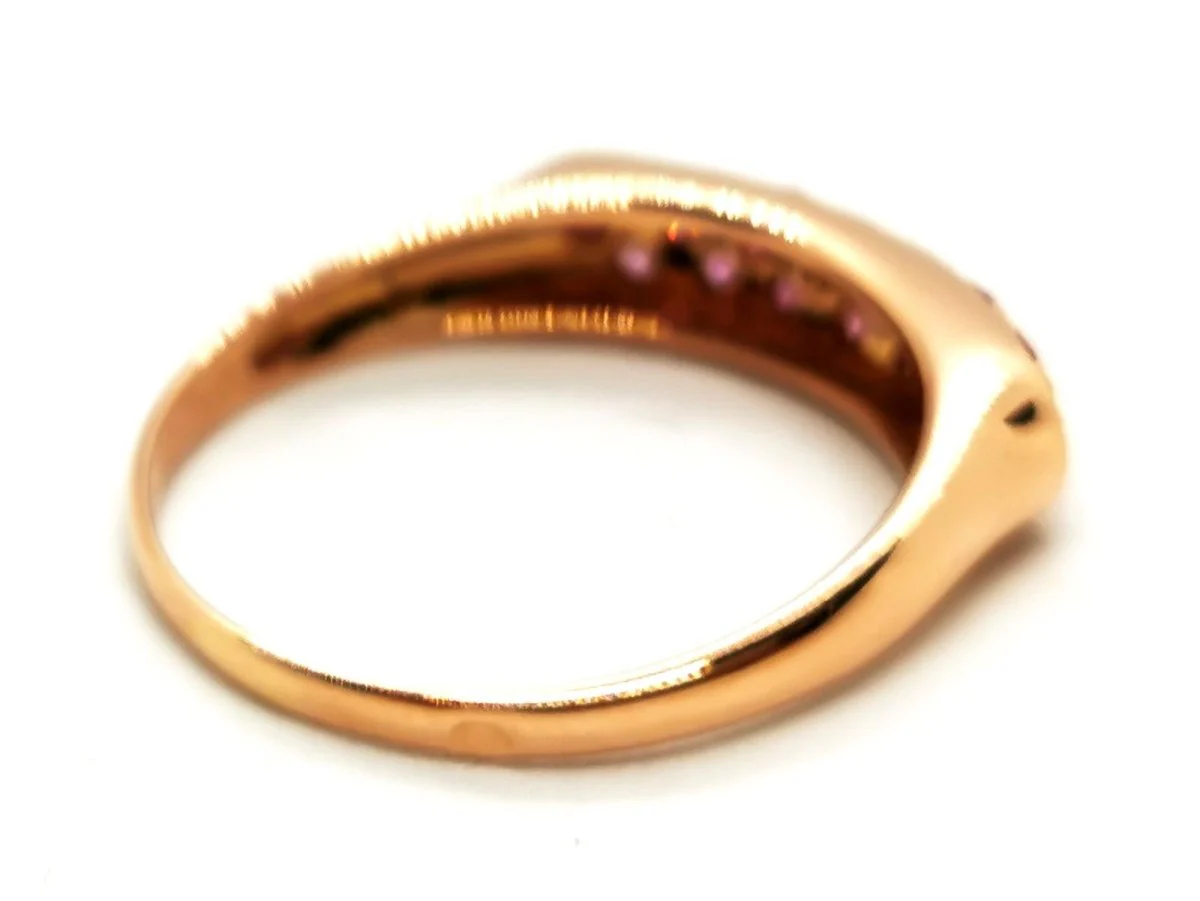 Bague Or rose Saphir - Image 5