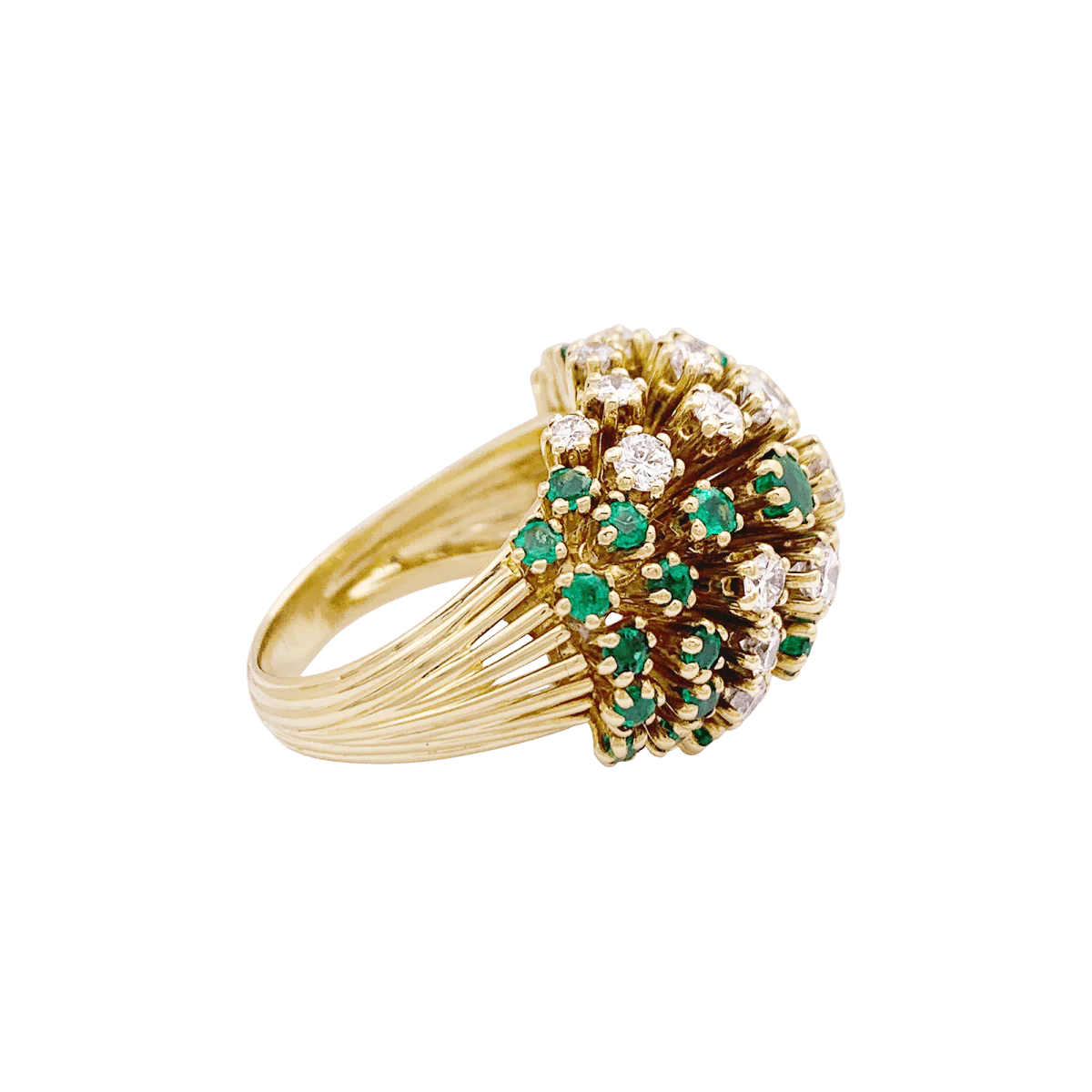Bague PATEK PHILIPPE en or jaune, émeraudes et diamants - Image 5