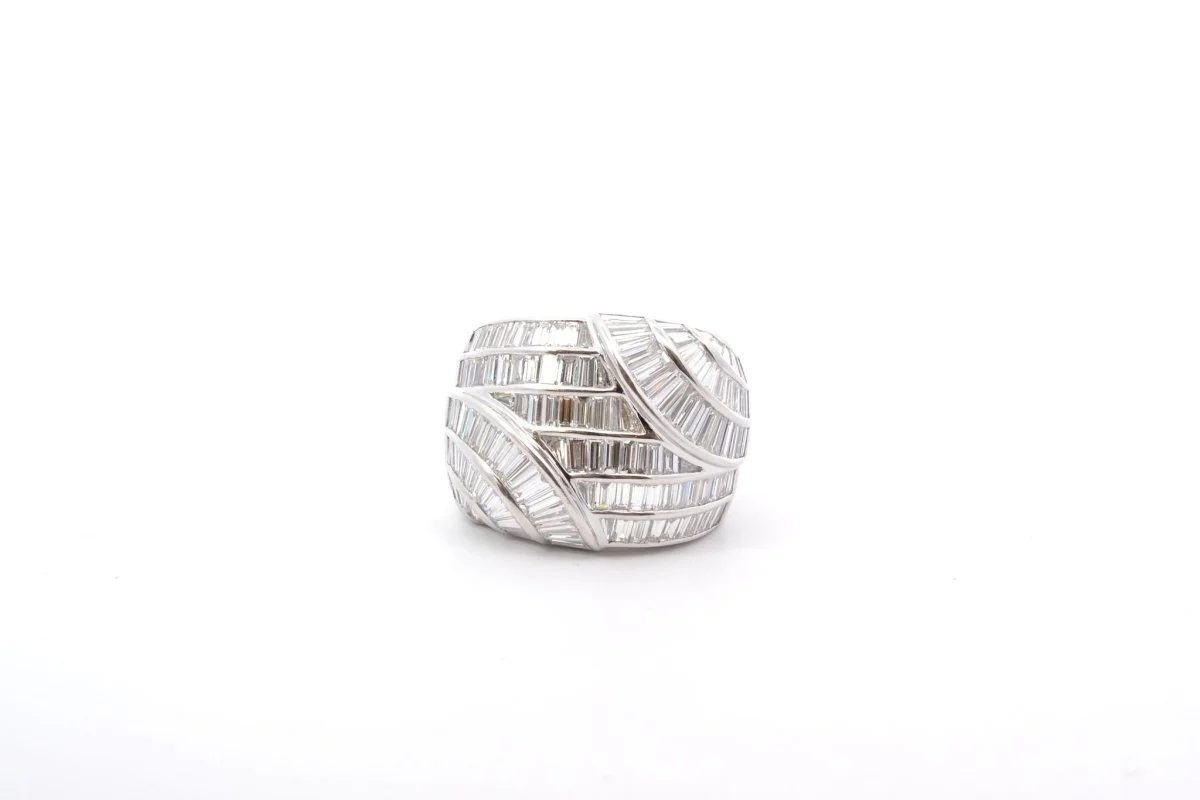 Bague pavage diamants en or blanc 18k - Image 2