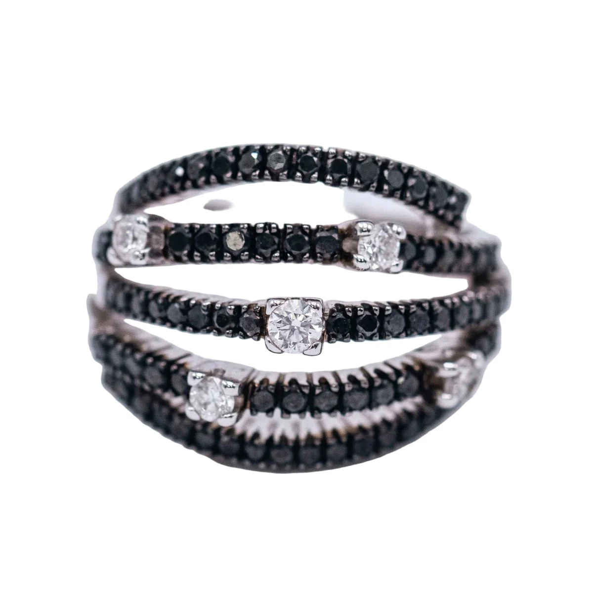 Bague Pavée DAMIANI en or blanc et diamants