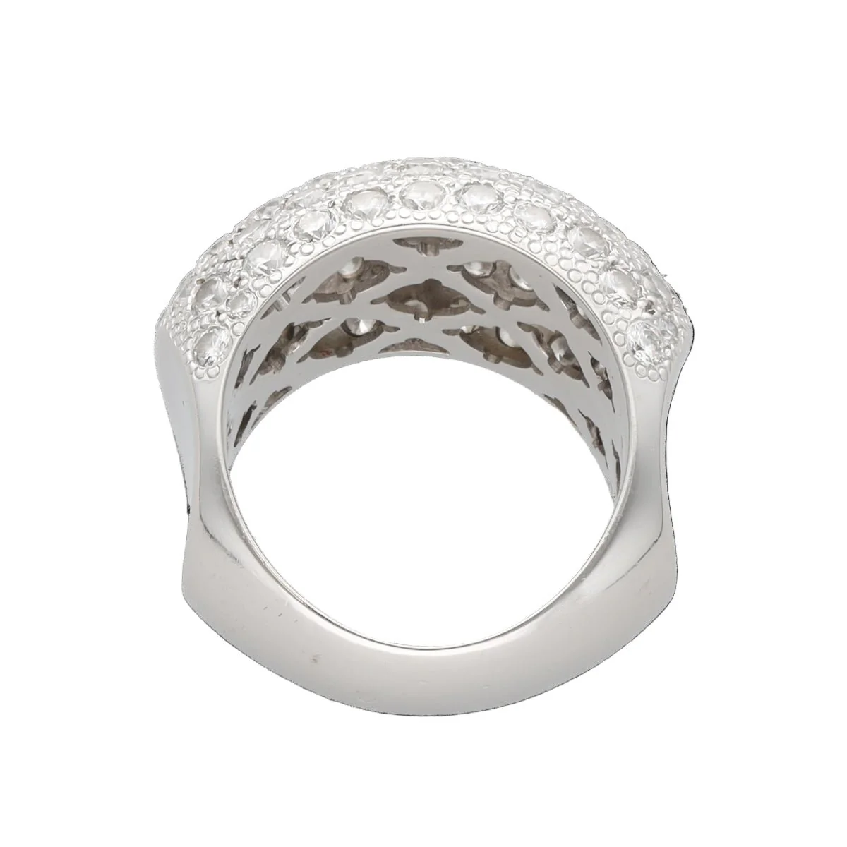 Bague Pavée en or blanc et diamants - Image 3