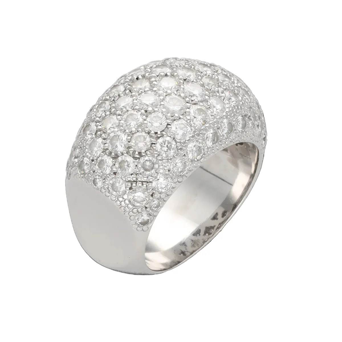 Bague Pavée en or blanc et diamants - Image 3