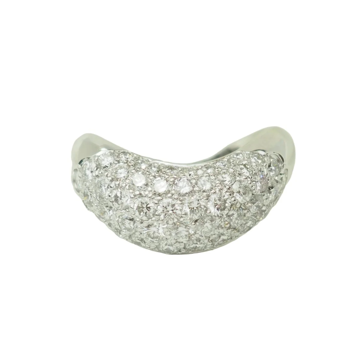 Bague Pavée en or blanc et diamants