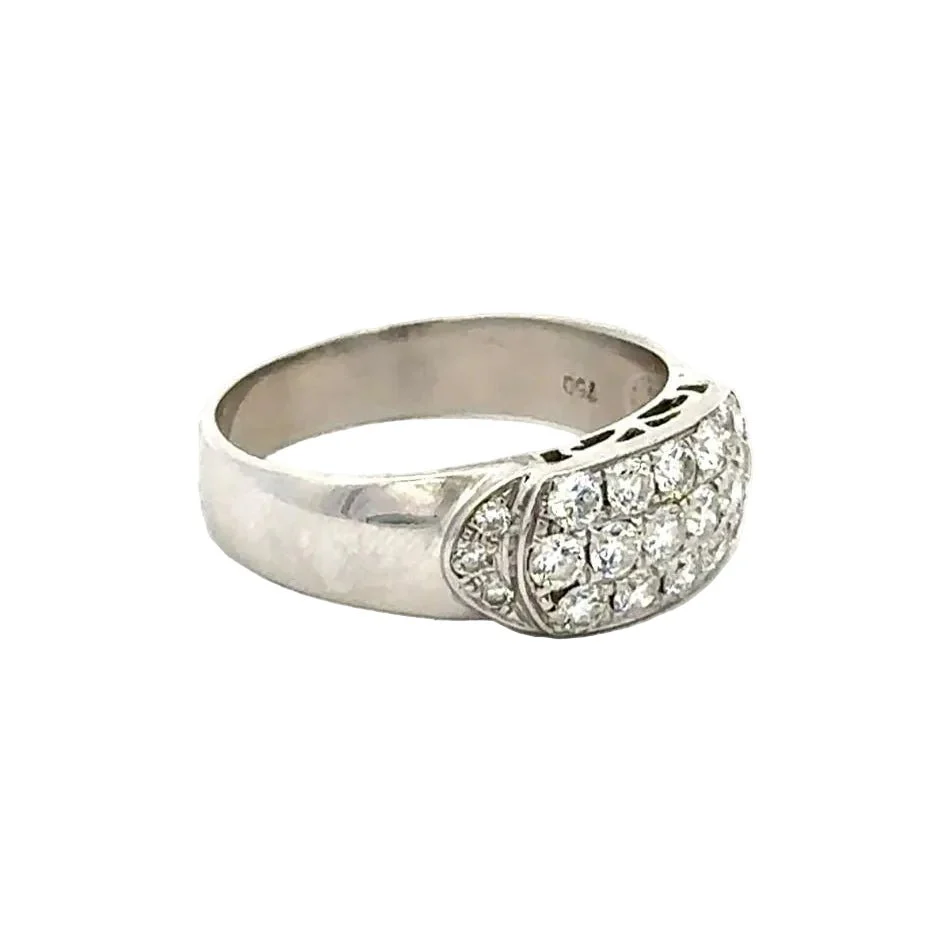 Bague Pavée en or blanc et diamants - Image 5