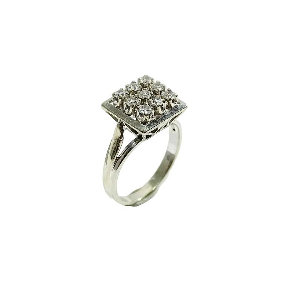 Bague Pavée en or blanc et diamants - Image 3