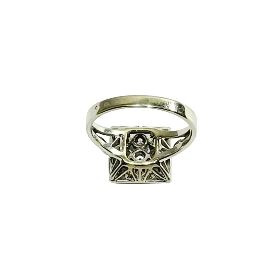 Bague Pavée en or blanc et diamants - Image 5