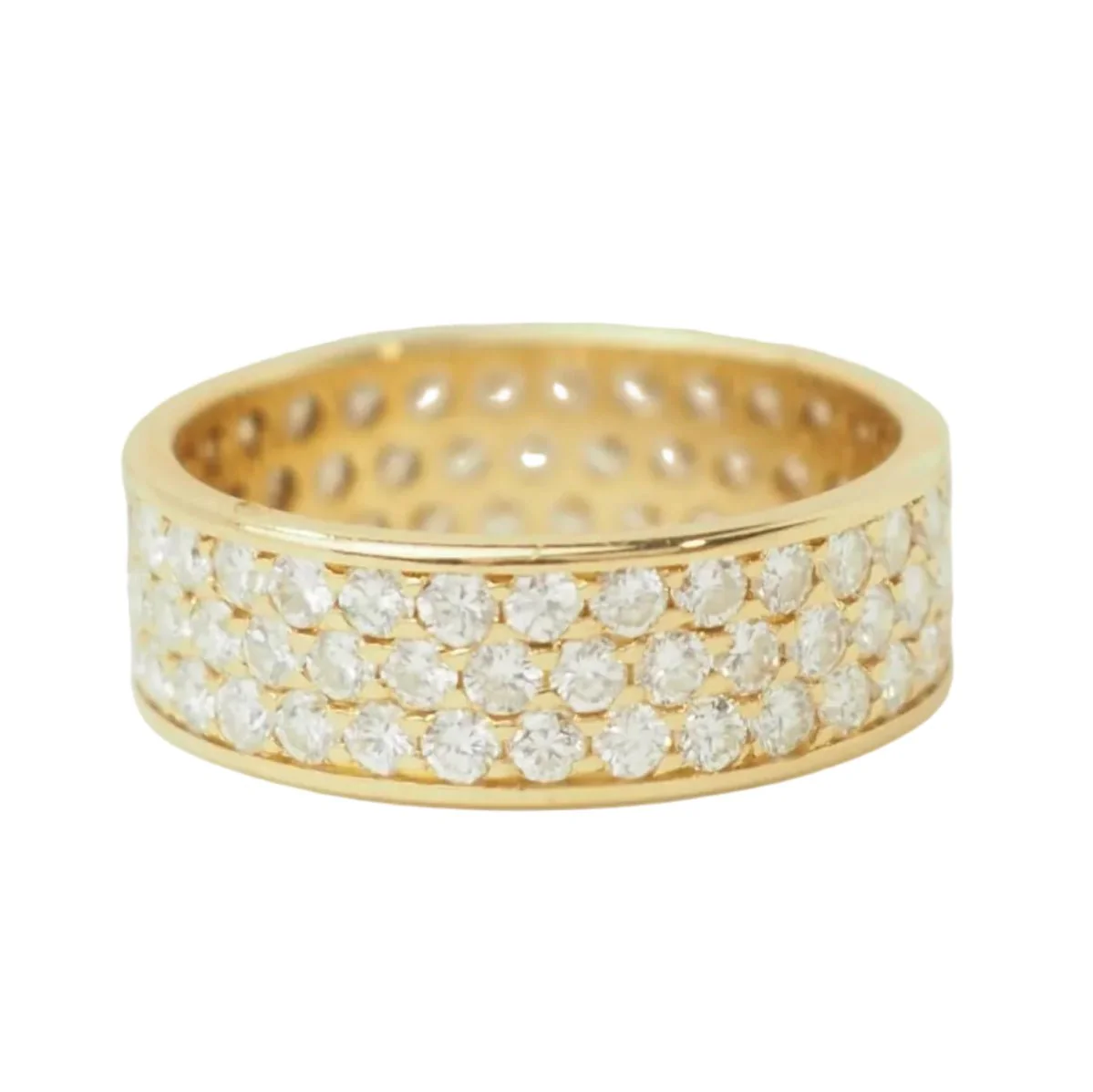 Bague Pavée en or jaune et diamants