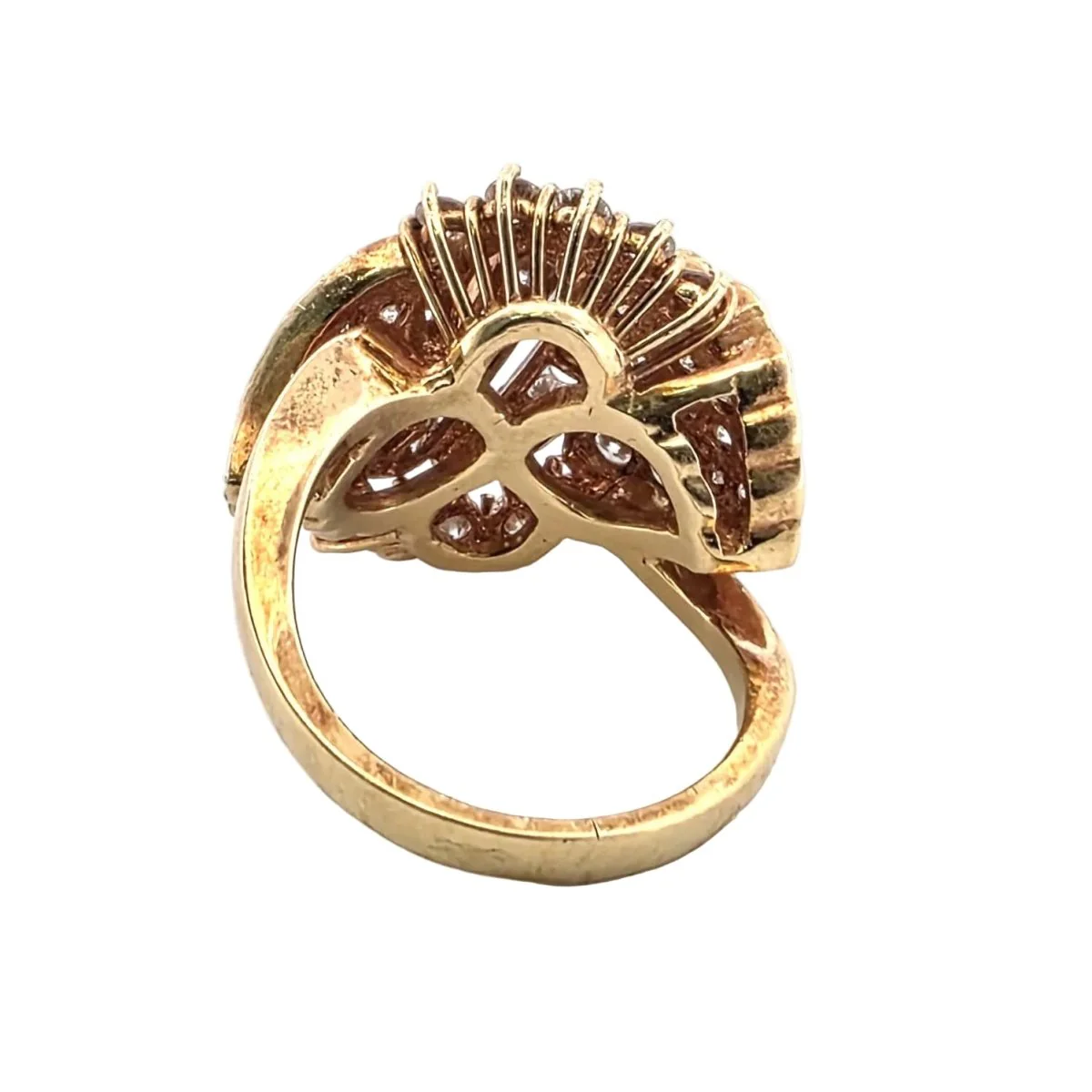 Bague Pavée en or jaune et diamants - Image 4