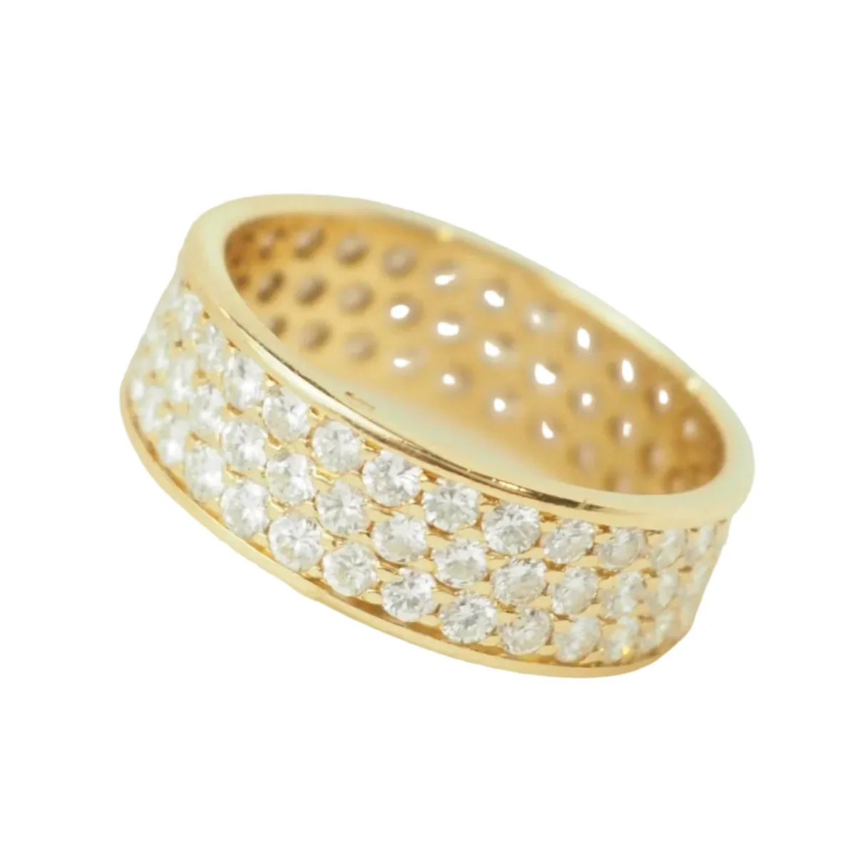 Bague Pavée en or jaune et diamants - Image 3