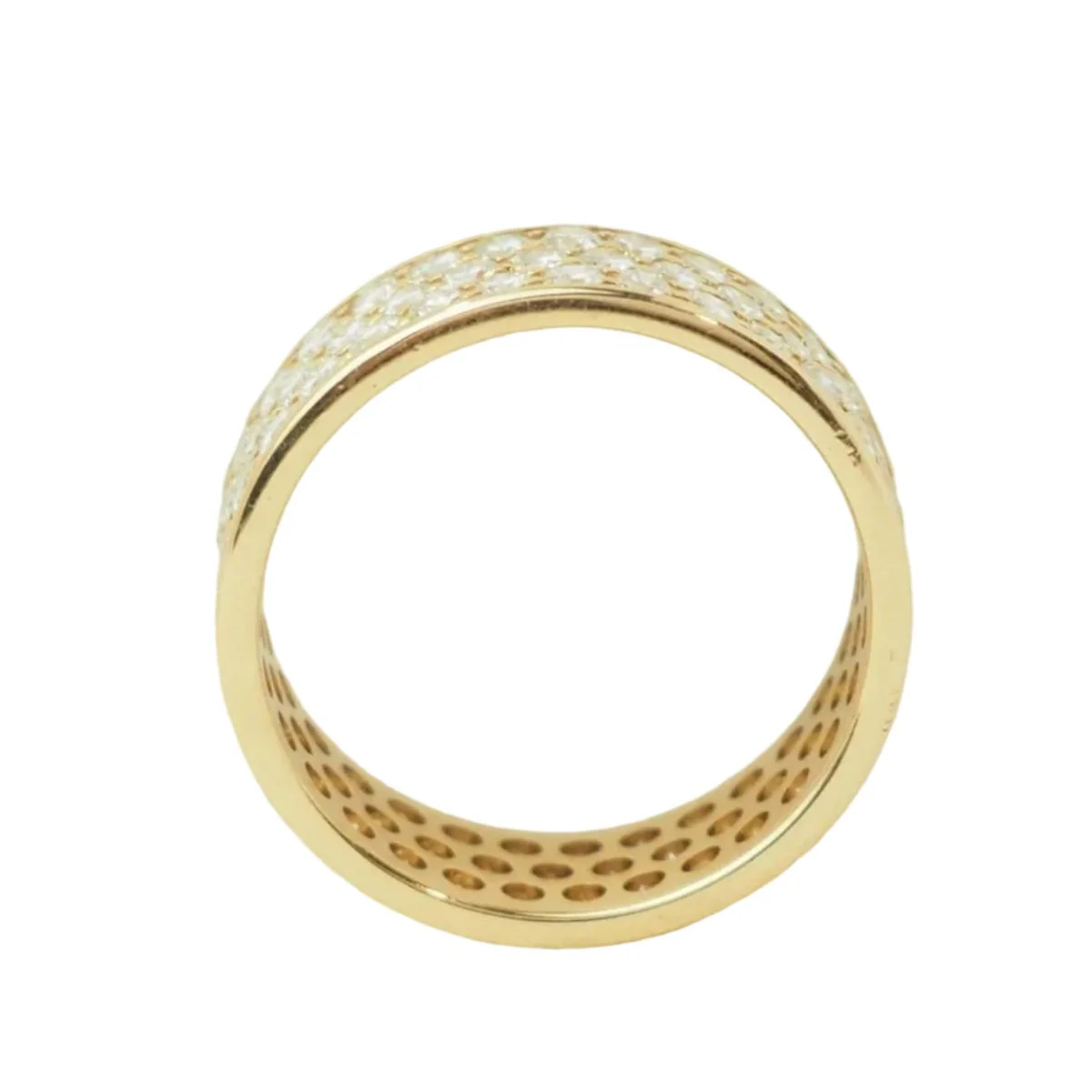 Bague Pavée en or jaune et diamants - Image 4
