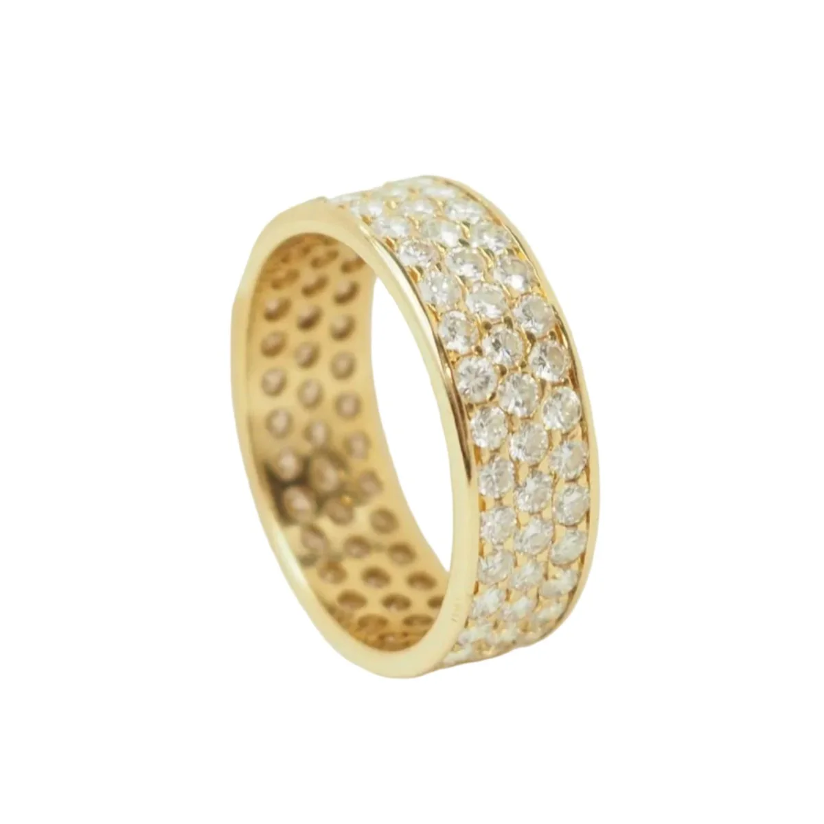 Bague Pavée en or jaune et diamants - Image 5