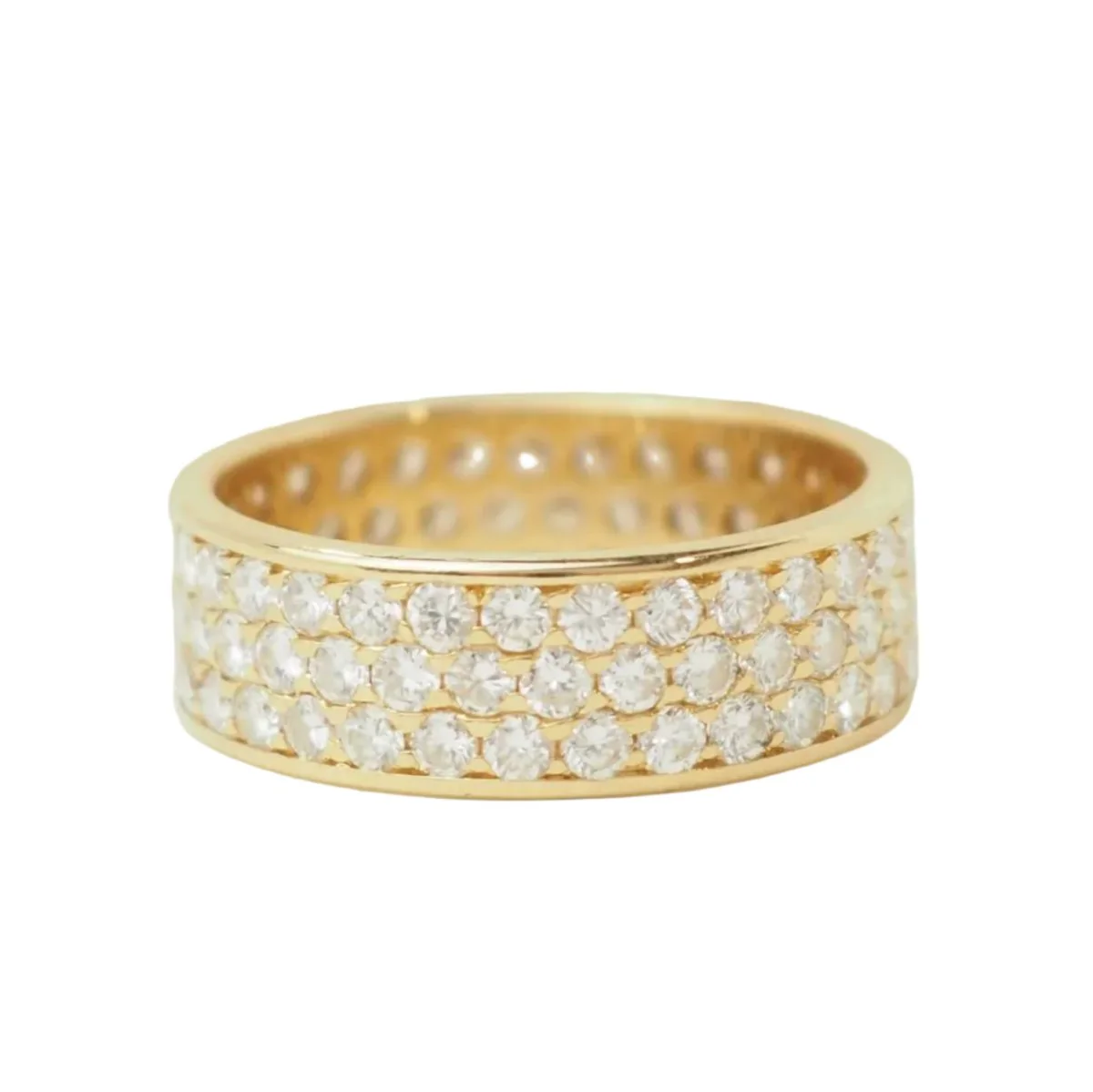 Bague Pavée en or jaune et diamants - Image 6