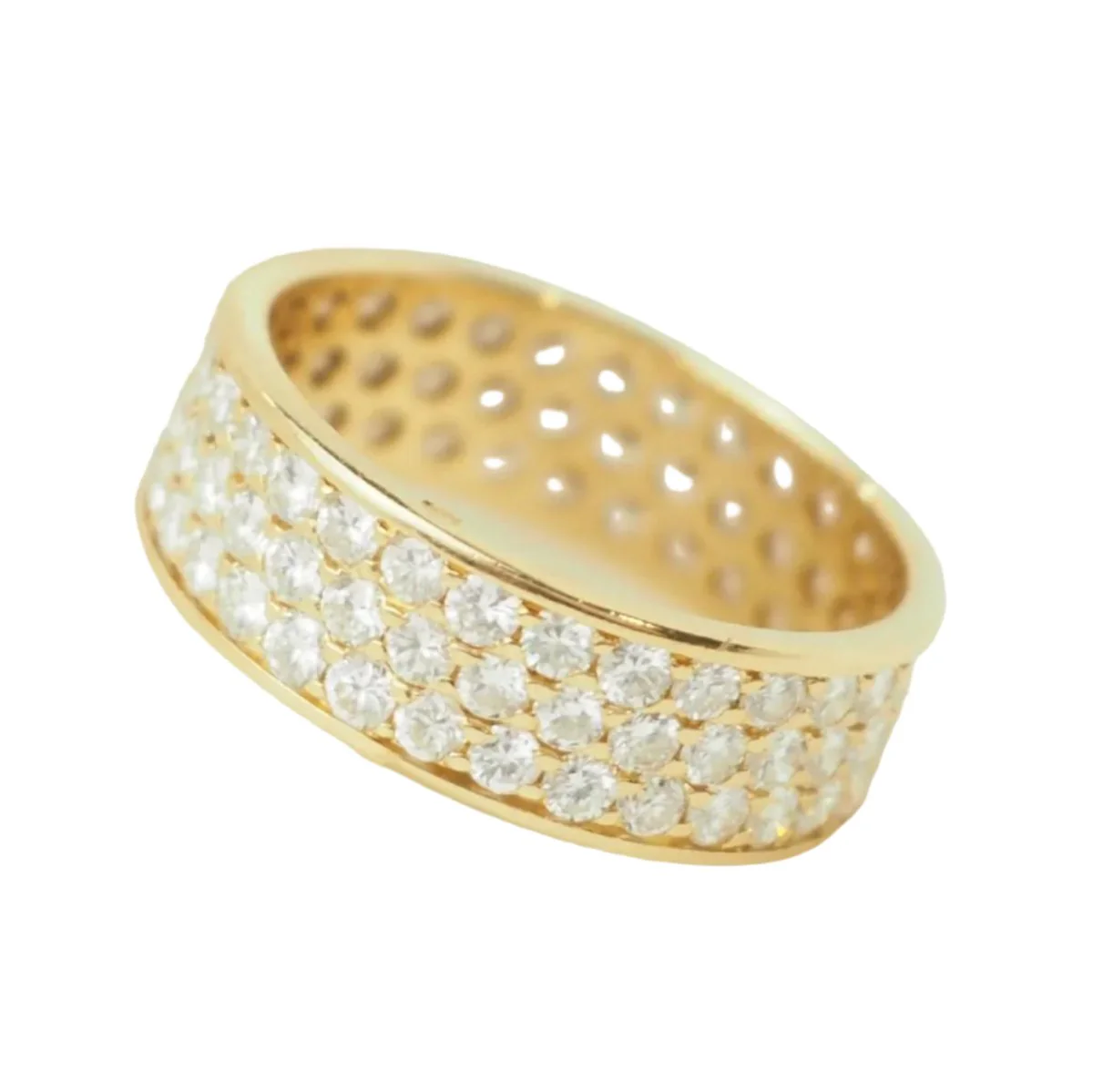 Bague Pavée en or jaune et diamants - Image 7