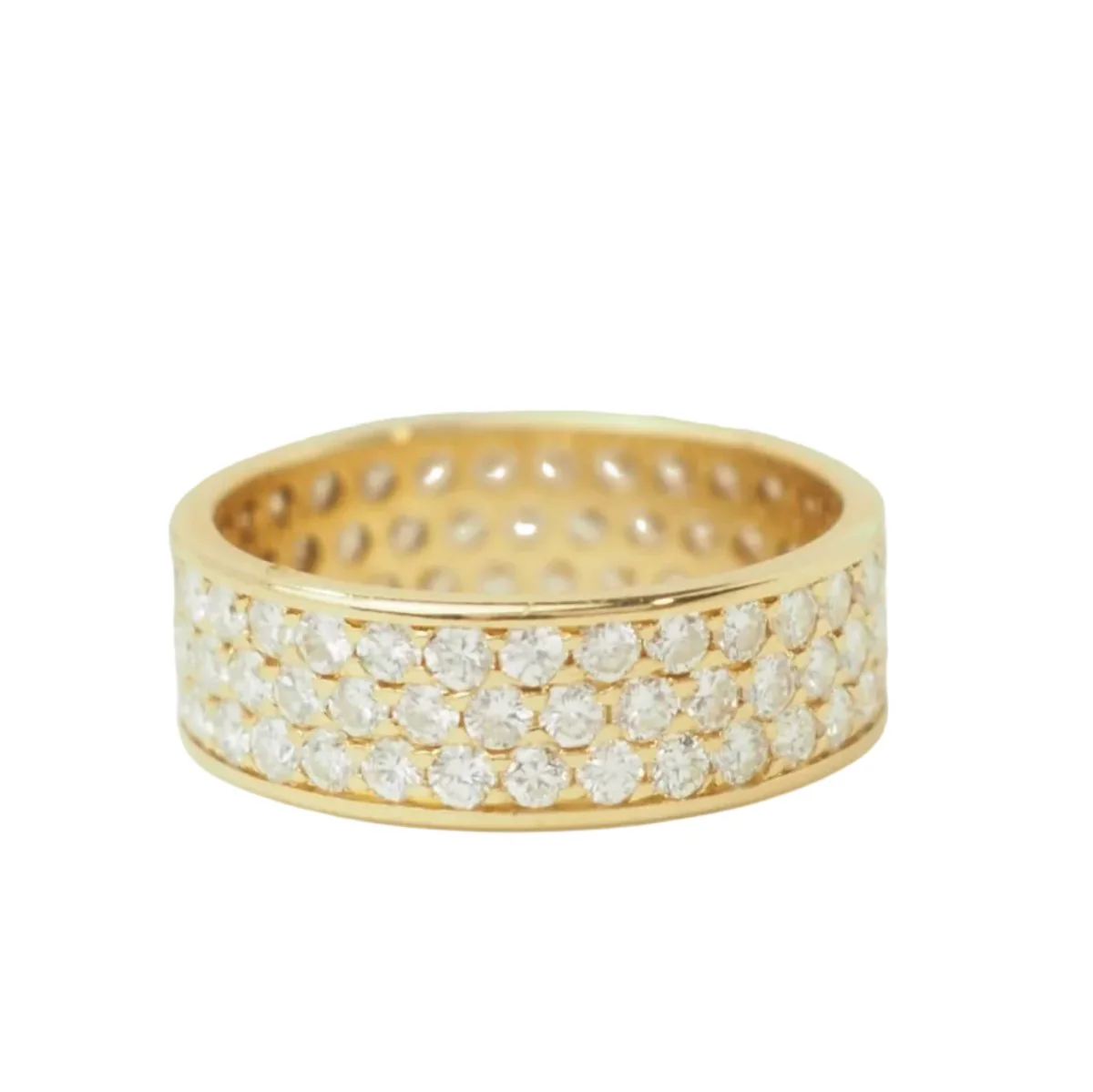 Bague Pavée en or jaune et diamants - Image 8