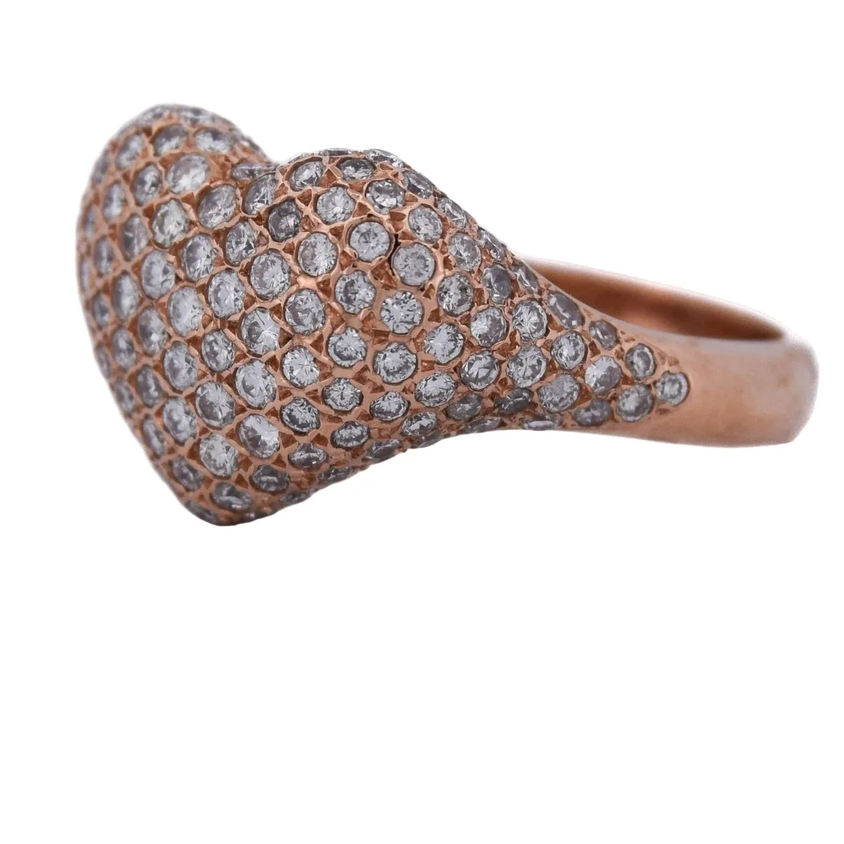 Bague Pavée en or rose et diamants - Image 3