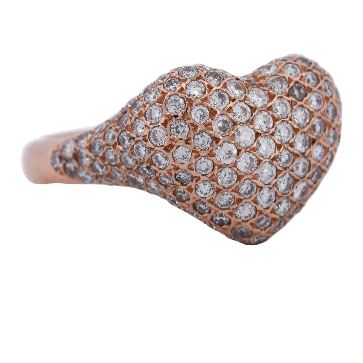 Bague Pavée en or rose et diamants - Image 7