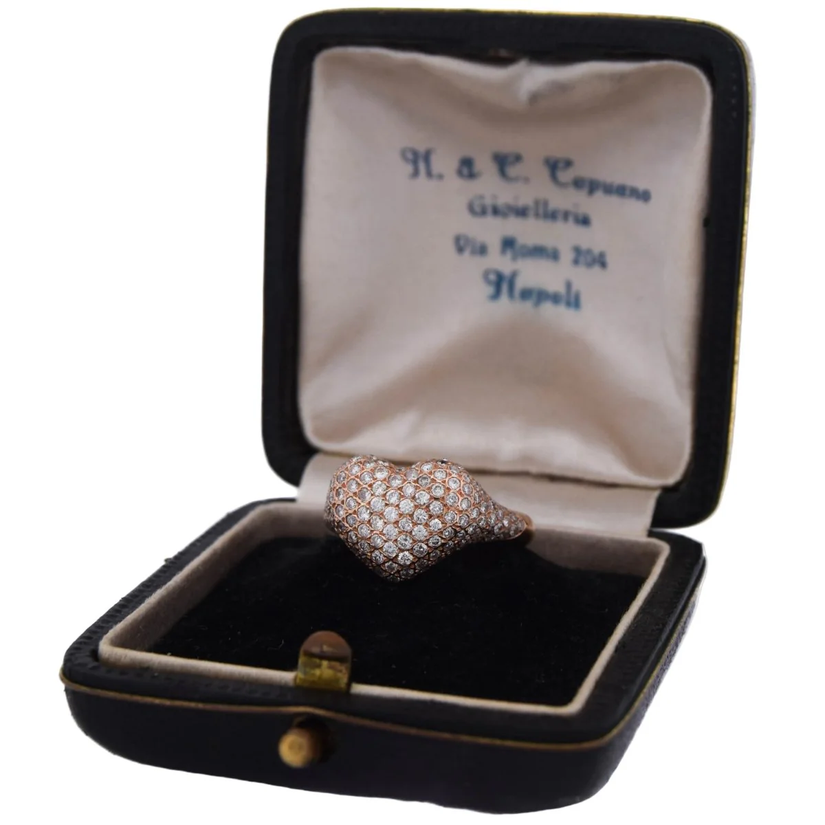 Bague Pavée en or rose et diamants - Image 8